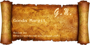 Gonda Margit névjegykártya